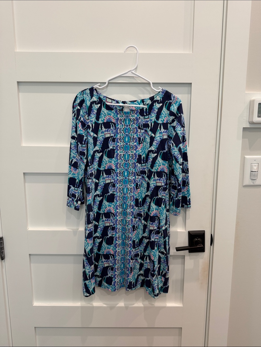 Lilly Pulitzer Navy & Aqua Printed Shift Dress